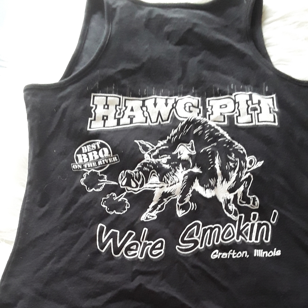 Black Tank Hawg Pit bbq Grafton Illinois Small